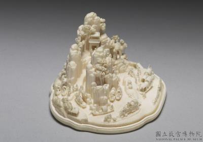 图片[3]-Ivory miniature landscape with human figures, by Huang Zhenxiao, 1739 C.E.-China Archive